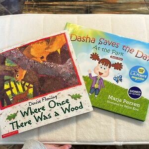 Signed book. Dasha Saves the Day and Where Once There Was a Wood
